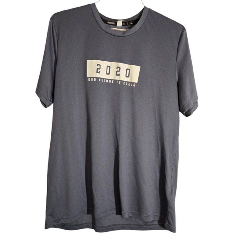 Adidas Men's 2020 Our Future Is Clear Graphic T Shirt XL Grey Athletic
